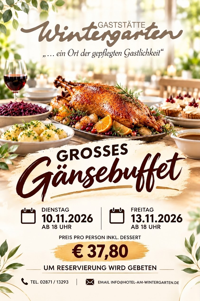 Großes Gänsebuffett